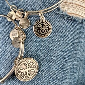 Alex and Ani Silver Charm Bangles